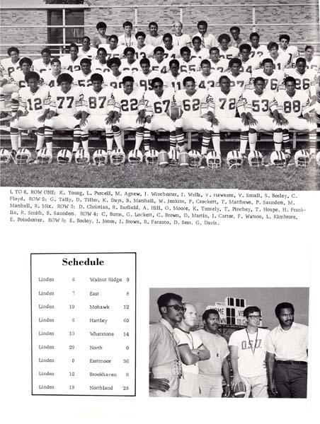 Linden Football Team 1971